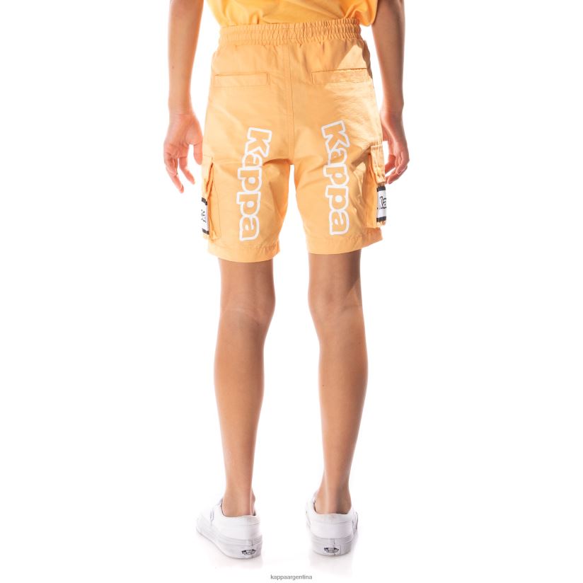 Kappa niños shorts cargo esso con cinta del logo para niños naranja claro 2FJJXV791