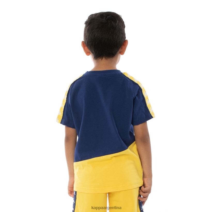 Kappa niños camiseta 222 banda baldwin niño naranja azul real 2FJJXV785