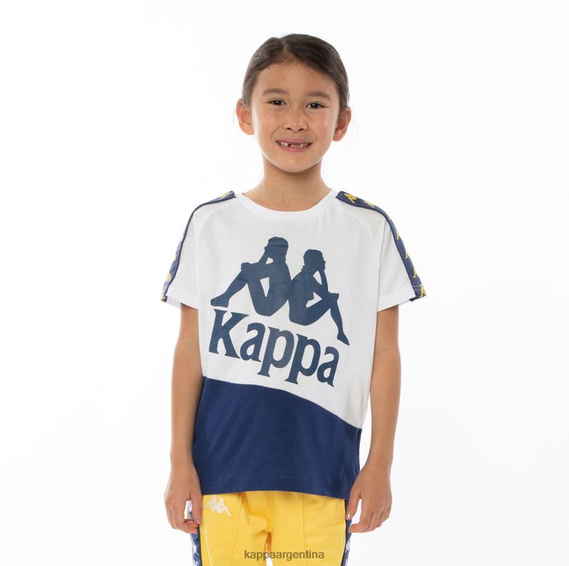 Kappa niños camiseta 222 banda baldwin niño naranja azul real 2FJJXV785