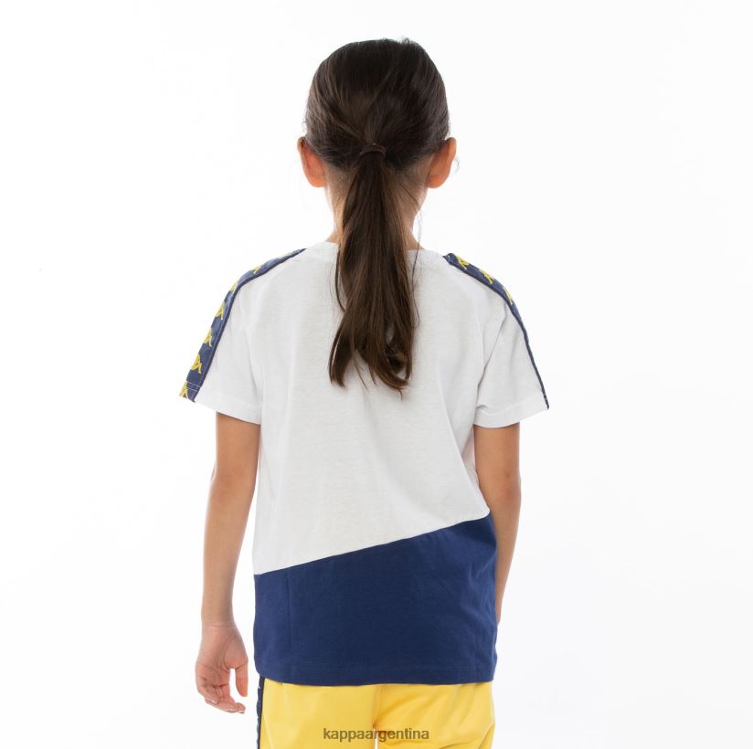 Kappa niños camiseta 222 banda baldwin niño naranja azul real 2FJJXV785