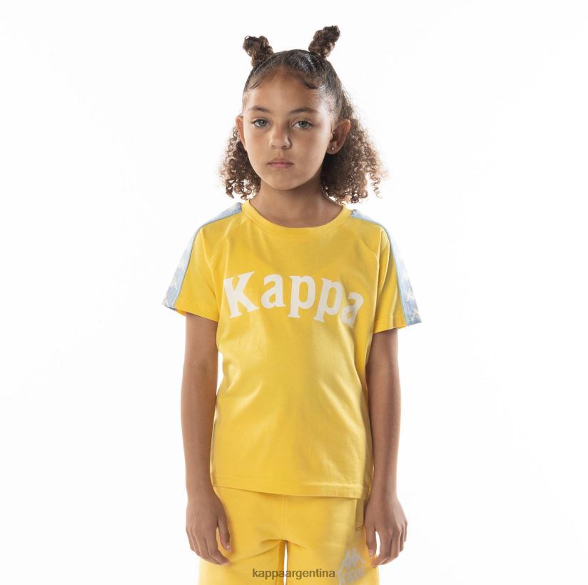 Kappa niños camiseta 222 banda balima niño amarillo azul claro 2FJJXV695