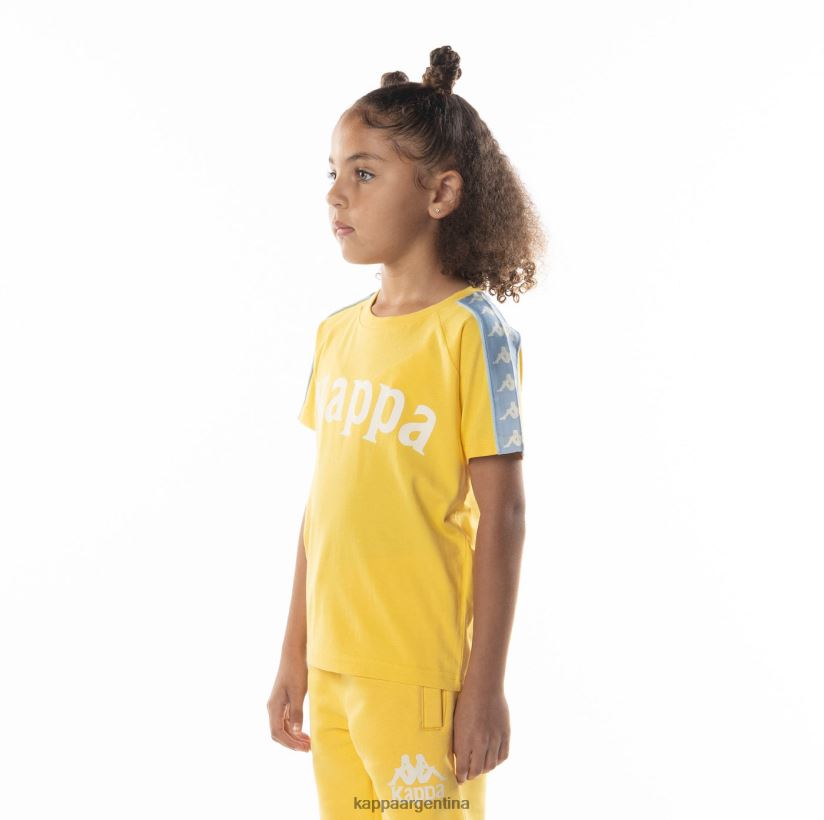 Kappa niños camiseta 222 banda balima niño amarillo azul claro 2FJJXV695