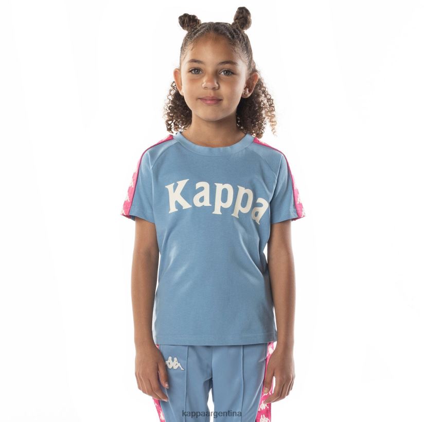 Kappa niños camiseta 222 banda balima niño rosa azul claro 2FJJXV696
