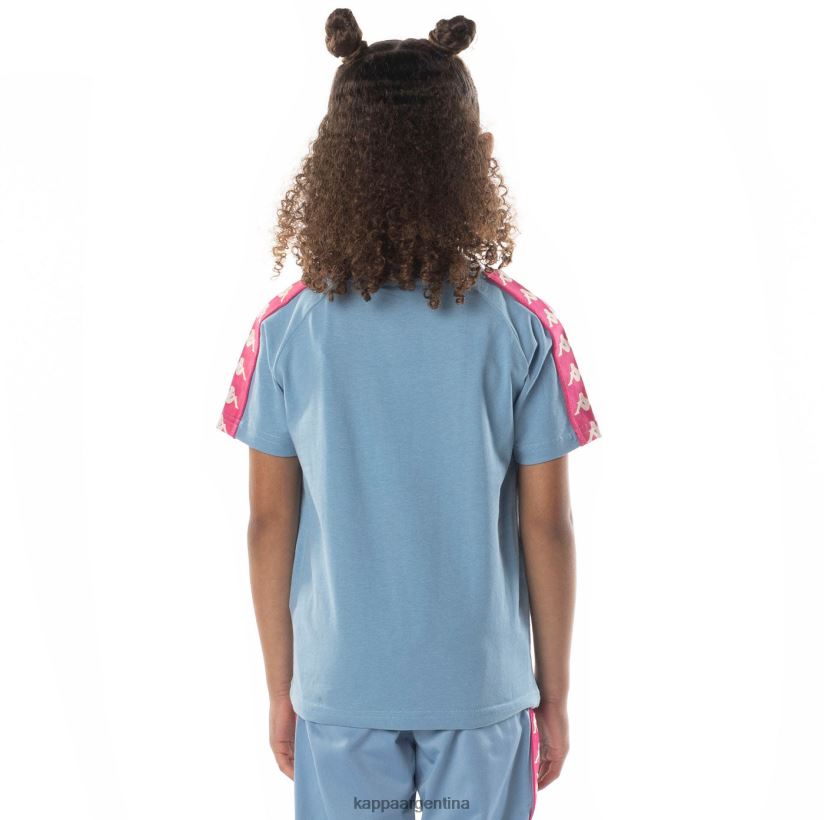 Kappa niños camiseta 222 banda balima niño rosa azul claro 2FJJXV696