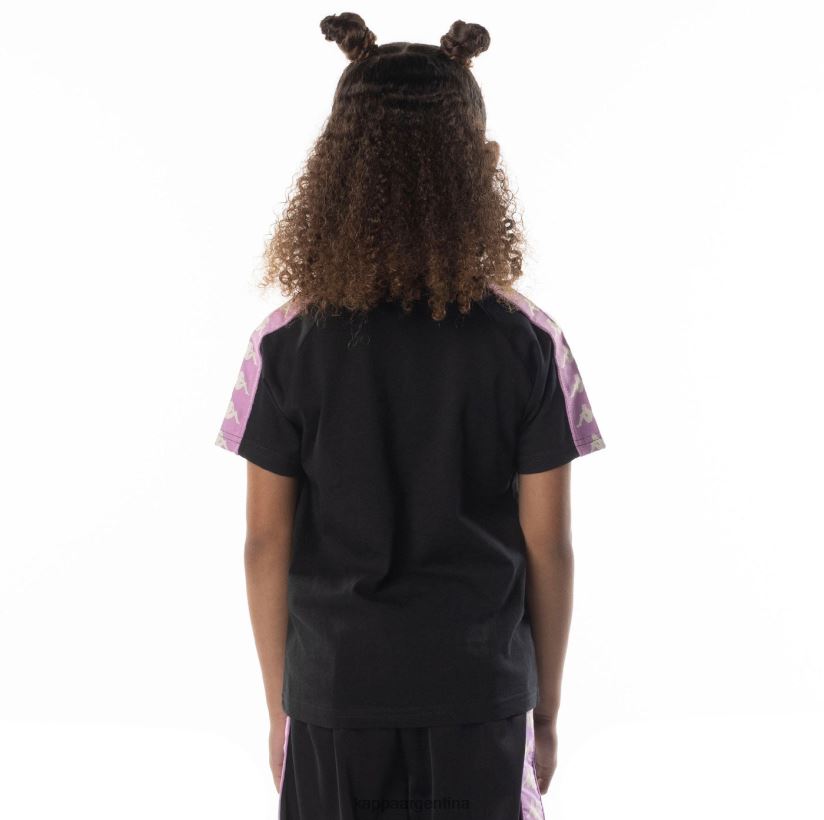 Kappa niños camiseta 222 banda balima niño violeta humo negro 2FJJXV698