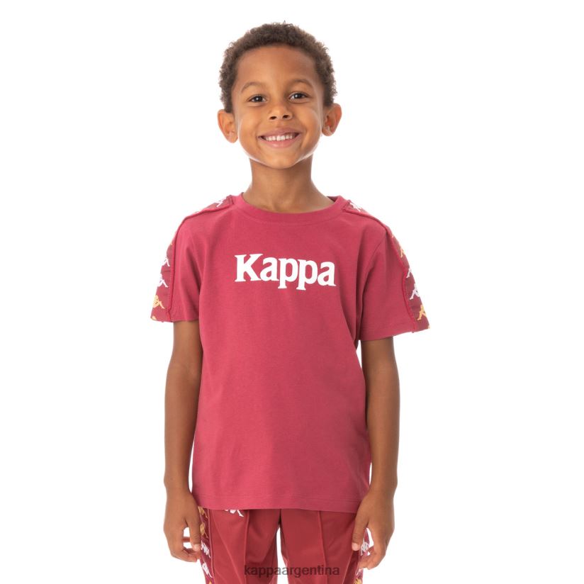 Kappa niños camiseta 222 banda bendocin niño borgoña 2FJJXV765