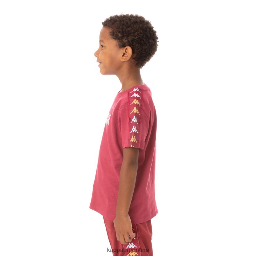 Kappa niños camiseta 222 banda bendocin niño borgoña 2FJJXV765