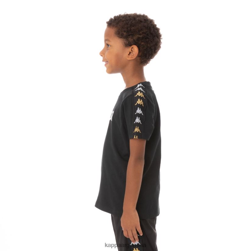 Kappa niños camiseta 222 banda bendocin niño humo negro 2FJJXV766