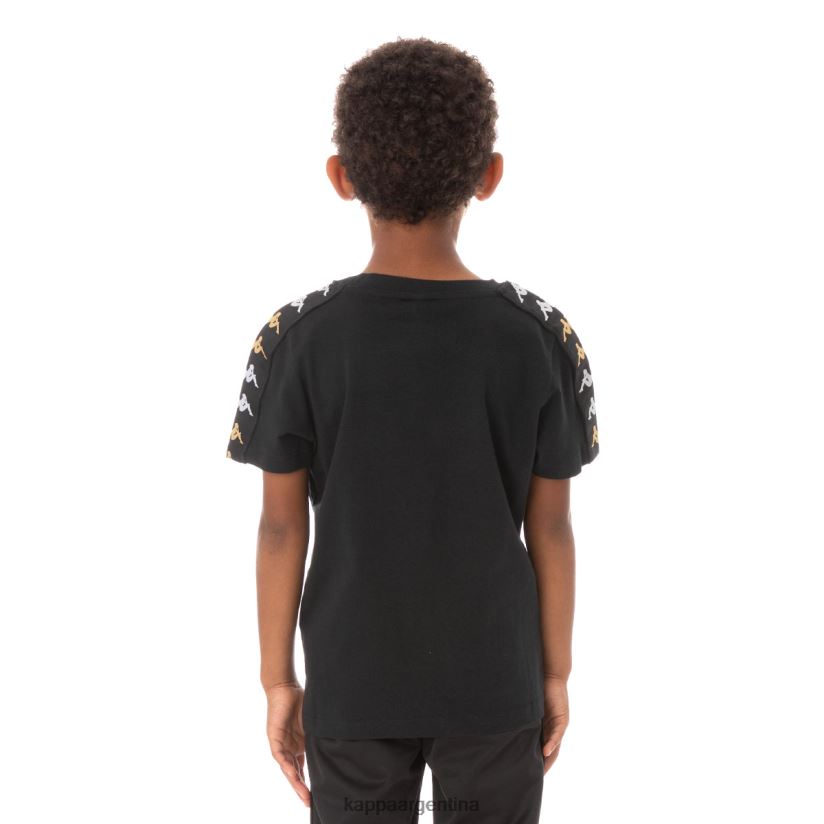Kappa niños camiseta 222 banda bendocin niño humo negro 2FJJXV766
