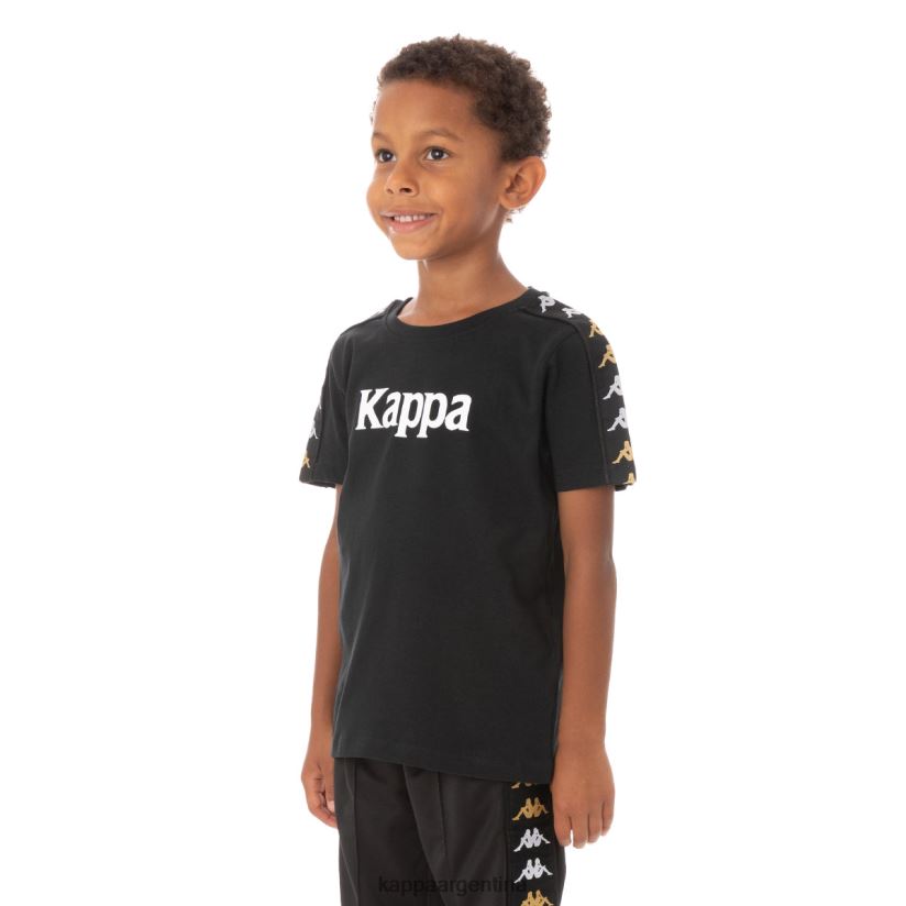 Kappa niños camiseta 222 banda bendocin niño humo negro 2FJJXV766