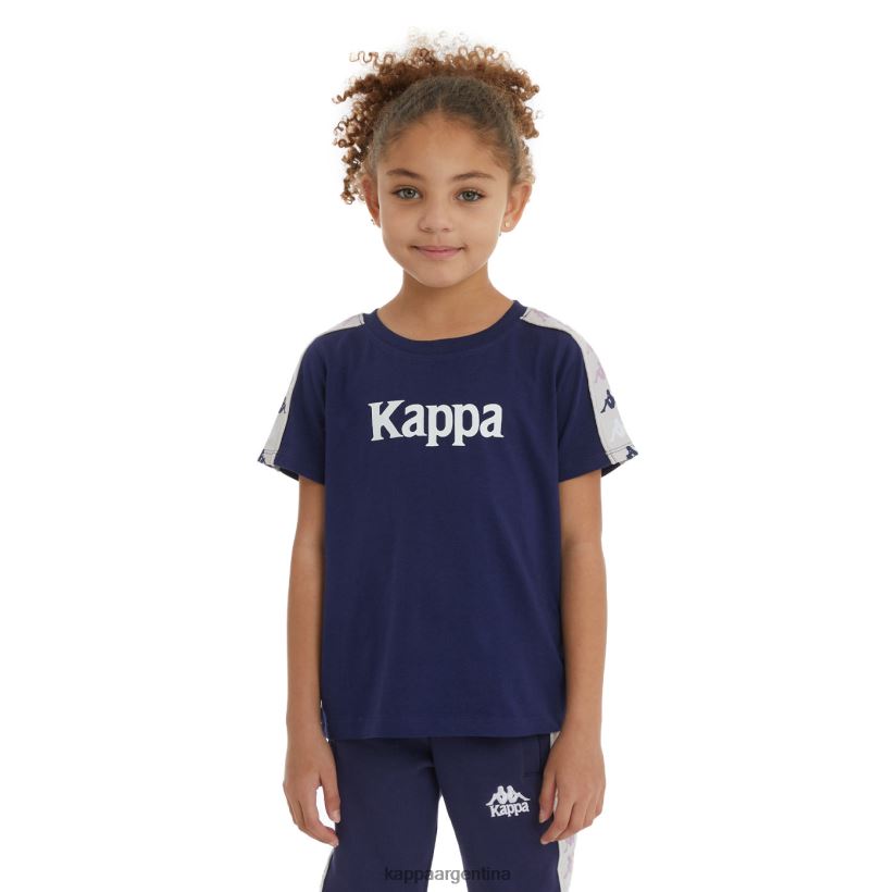 Kappa niños camiseta 222 banda deto 2 niños Armada 2FJJXV732