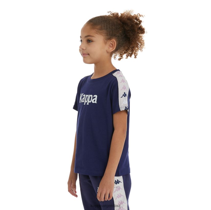Kappa niños camiseta 222 banda deto 2 niños Armada 2FJJXV732