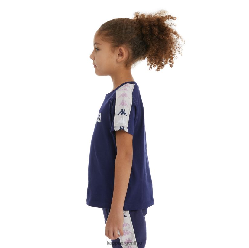 Kappa niños camiseta 222 banda deto 2 niños Armada 2FJJXV732