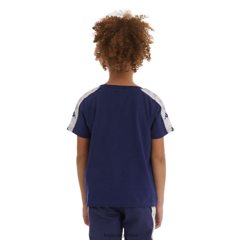 Kappa niños camiseta 222 banda deto 2 niños Armada 2FJJXV732