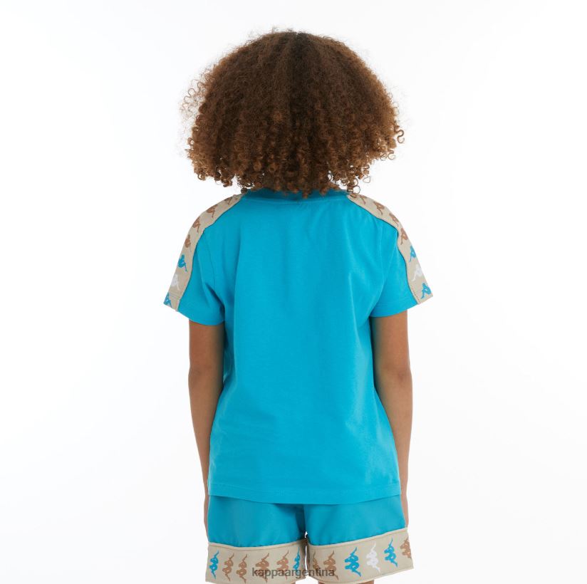 Kappa niños camiseta 222 banda deto 2 niños aguamarina oscura 2FJJXV730