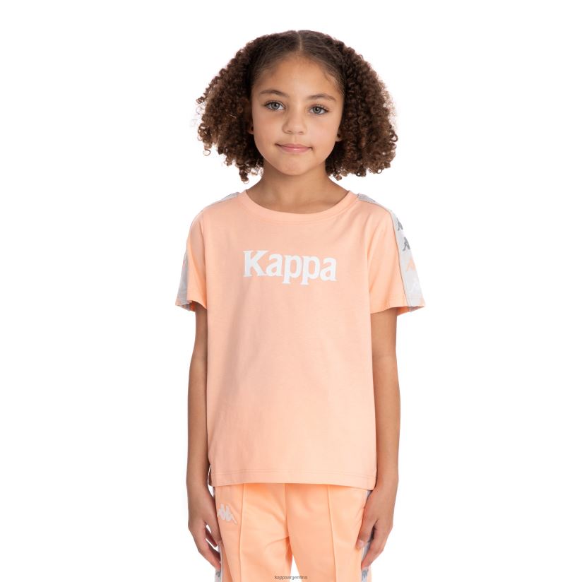 Kappa niños camiseta 222 banda deto 2 niños durazno 2FJJXV731