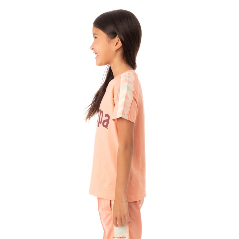 Kappa niños camiseta 222 banda deto niño coral rosa 2FJJXV778