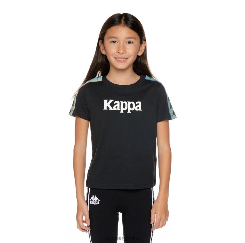 Kappa niños camiseta 222 banda mars niño salvia humo negro 2FJJXV660