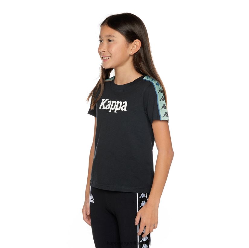 Kappa niños camiseta 222 banda mars niño salvia humo negro 2FJJXV660