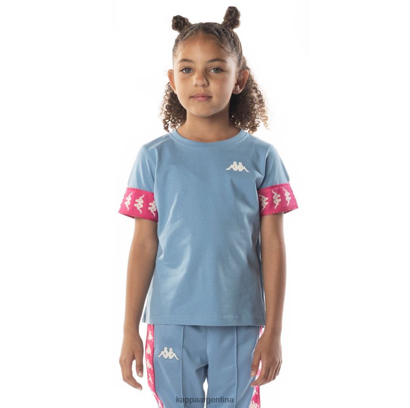 Kappa niños camiseta 222 banda niji 2 para niños rosa azul claro 2FJJXV700