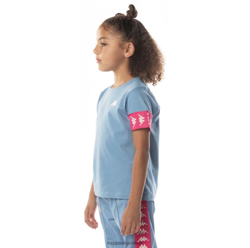 Kappa niños camiseta 222 banda niji 2 para niños rosa azul claro 2FJJXV700
