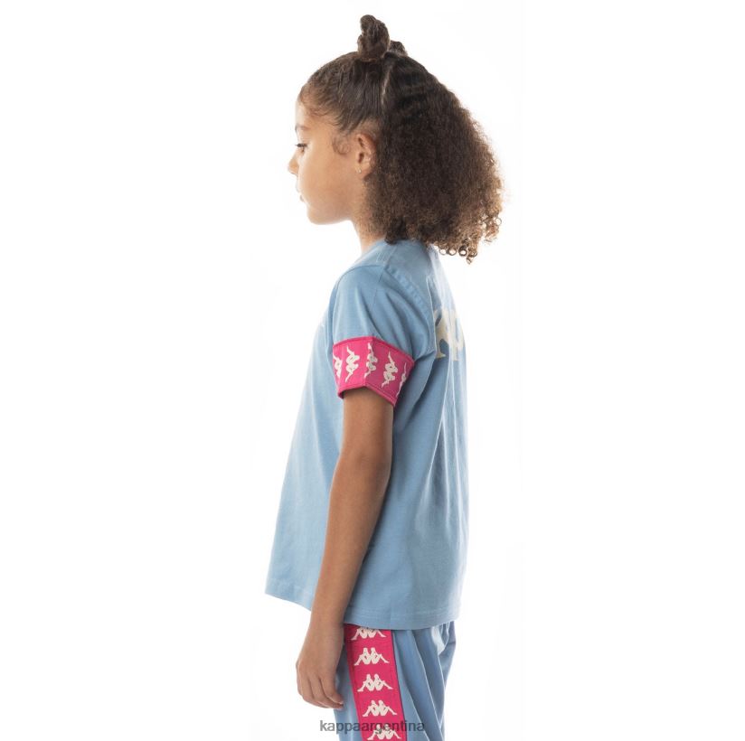 Kappa niños camiseta 222 banda niji 2 para niños rosa azul claro 2FJJXV700