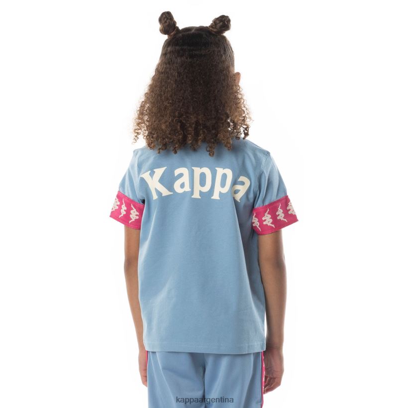 Kappa niños camiseta 222 banda niji 2 para niños rosa azul claro 2FJJXV700