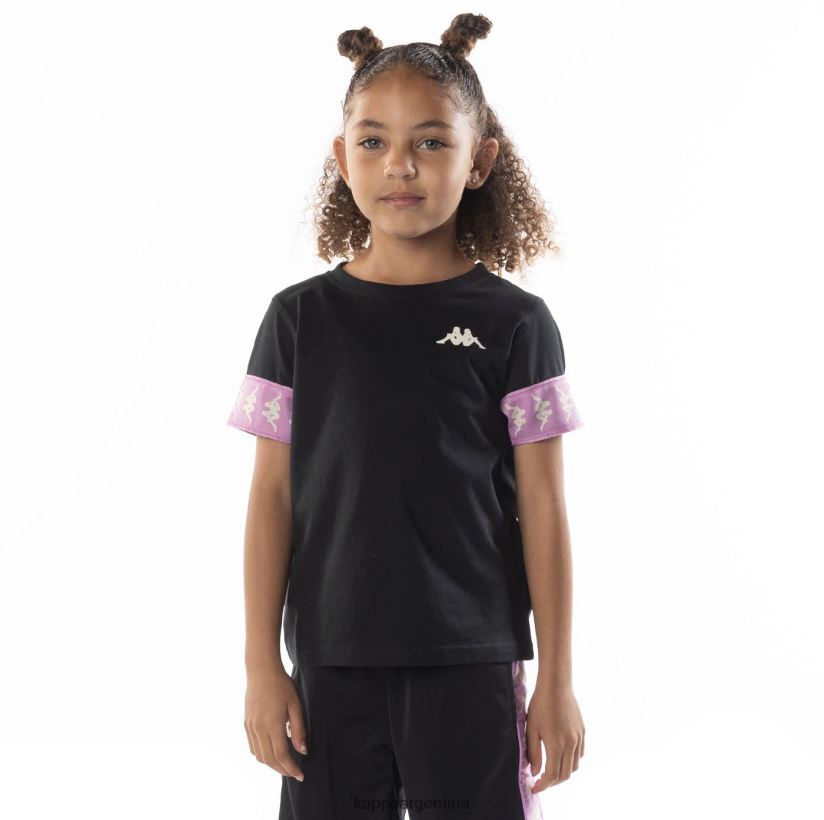 Kappa niños camiseta 222 banda niji 2 para niños violeta humo negro 2FJJXV702