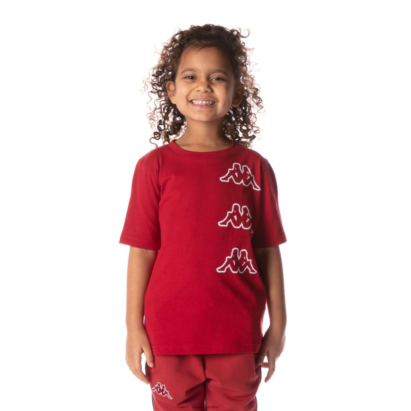 Kappa niños camiseta aomix con cinta con logo para niños rojo 2FJJXV704