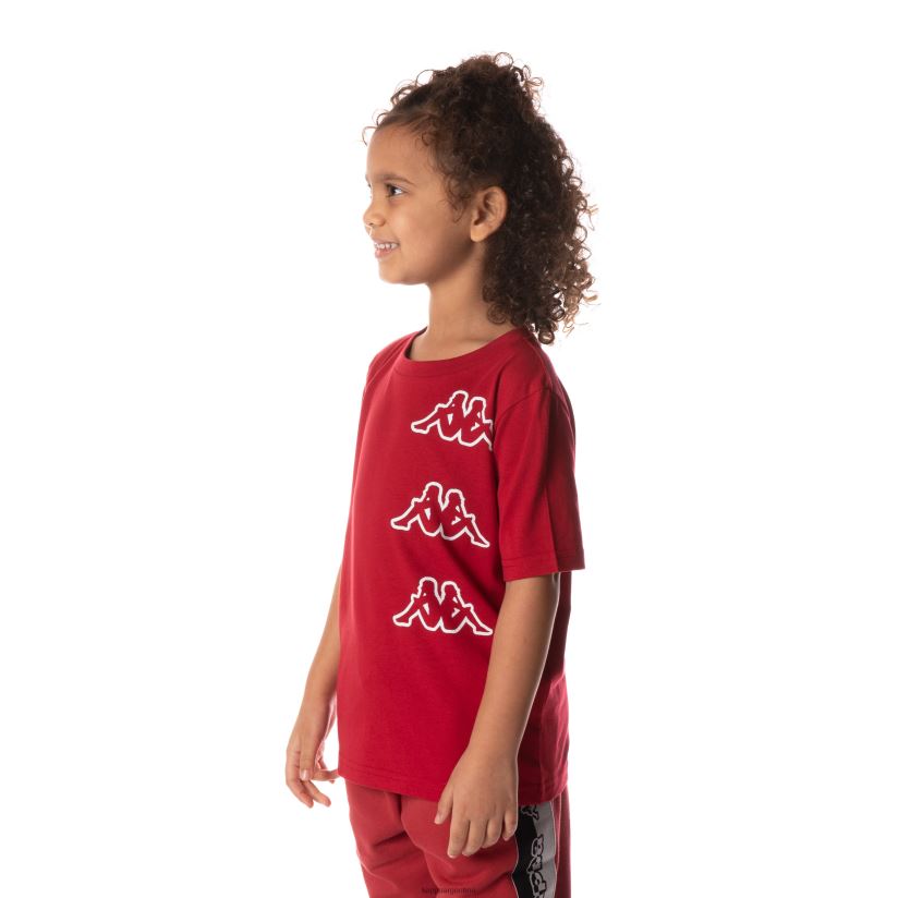 Kappa niños camiseta aomix con cinta con logo para niños rojo 2FJJXV704