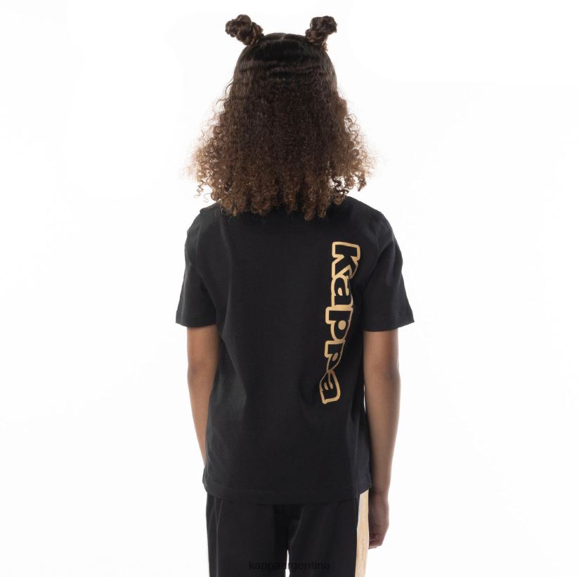 Kappa niños camiseta aomix con logo para niños humo negro naranja 2FJJXV678