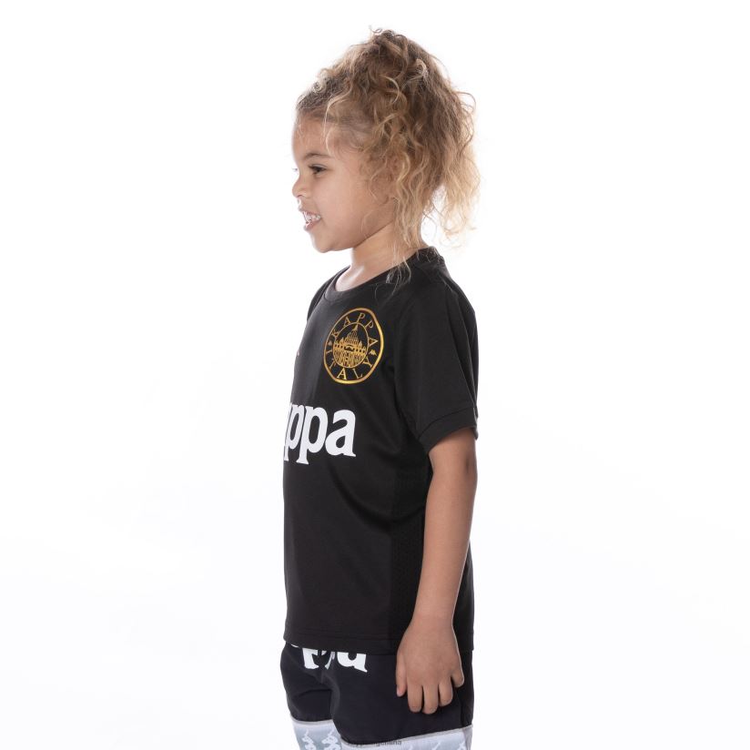Kappa niños camiseta arnold auténtica para niños negro azabache 2FJJXV648