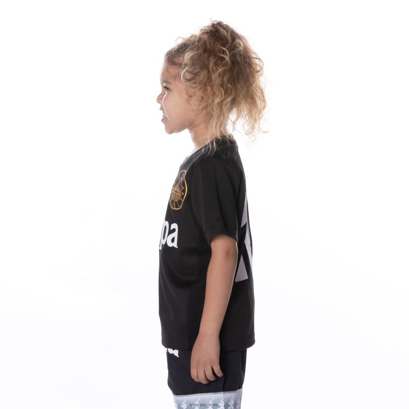 Kappa niños camiseta arnold auténtica para niños negro azabache 2FJJXV648