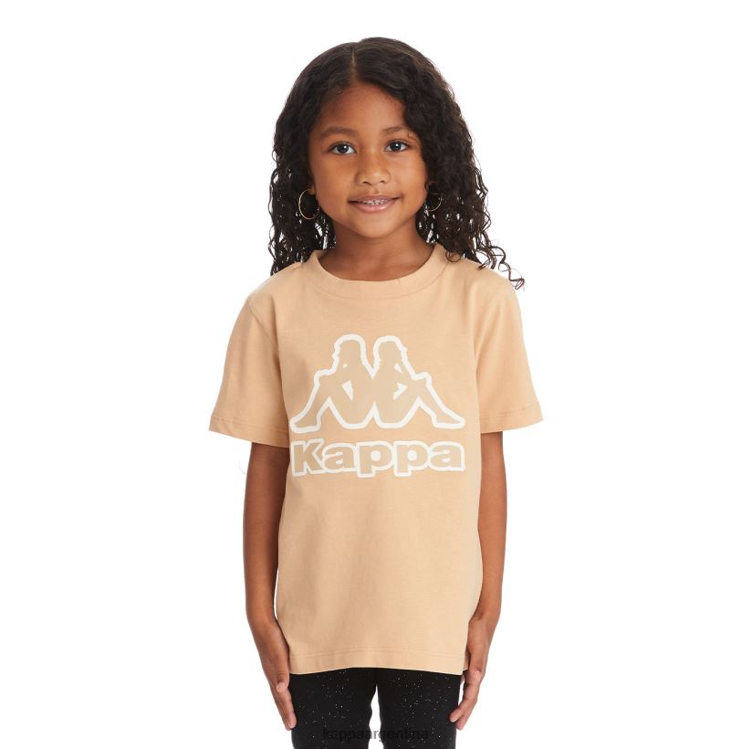 Kappa niños camiseta bant con cinta del logo para niños beige 2FJJXV736
