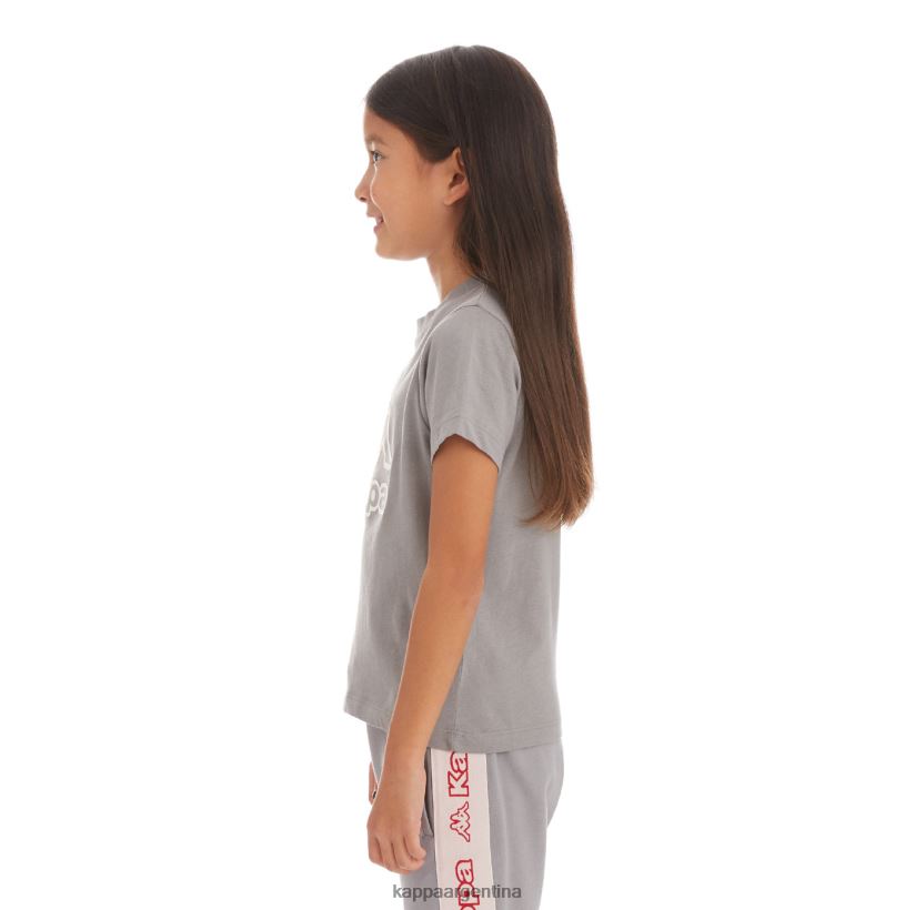 Kappa niños camiseta bant con cinta del logo para niños gris 2FJJXV749