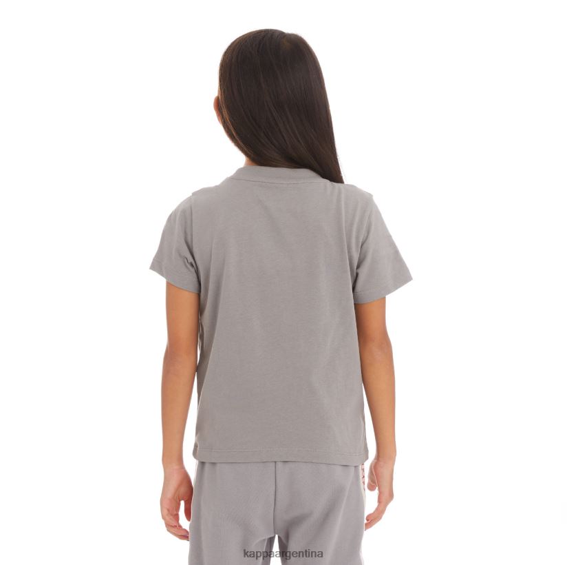 Kappa niños camiseta bant con cinta del logo para niños gris 2FJJXV749