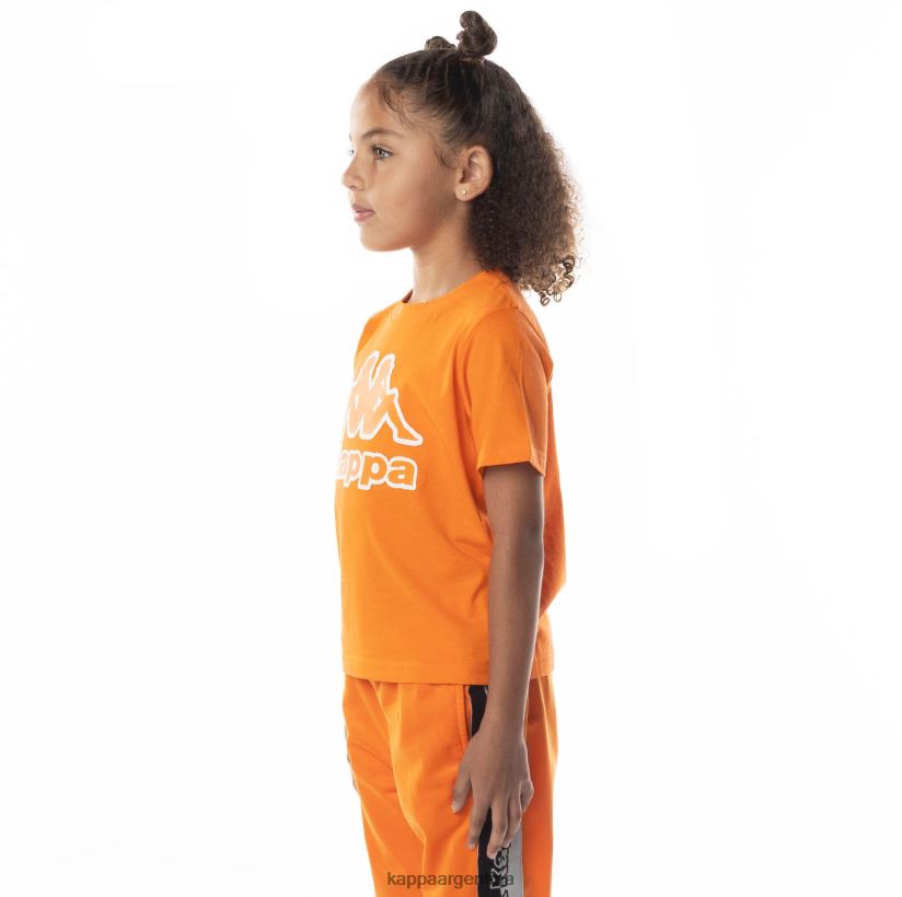 Kappa niños camiseta bant con cinta del logo para niños naranja 2FJJXV709