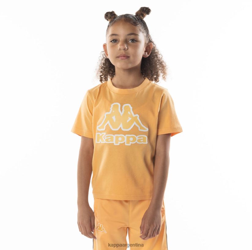 Kappa niños camiseta bant con cinta del logo para niños naranja claro 2FJJXV675