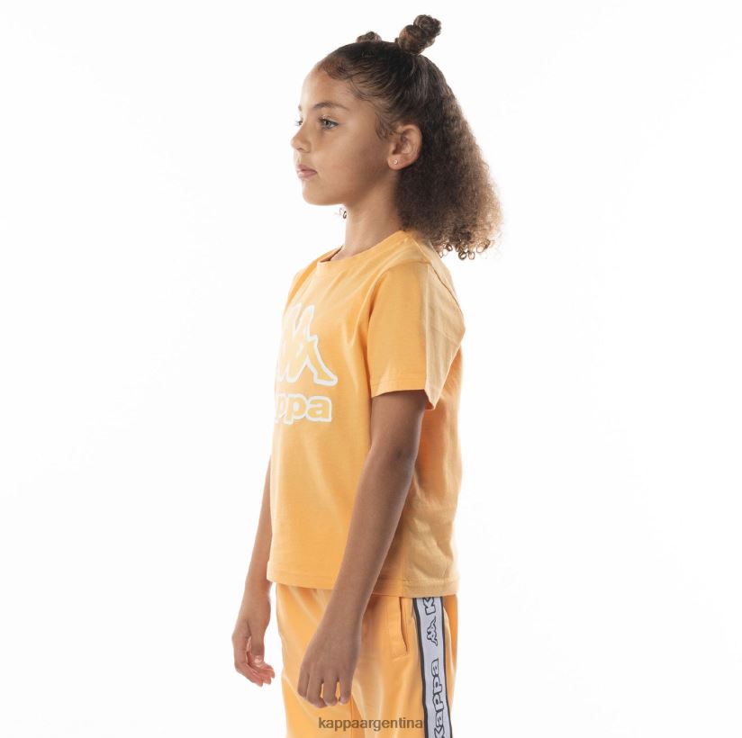 Kappa niños camiseta bant con cinta del logo para niños naranja claro 2FJJXV675