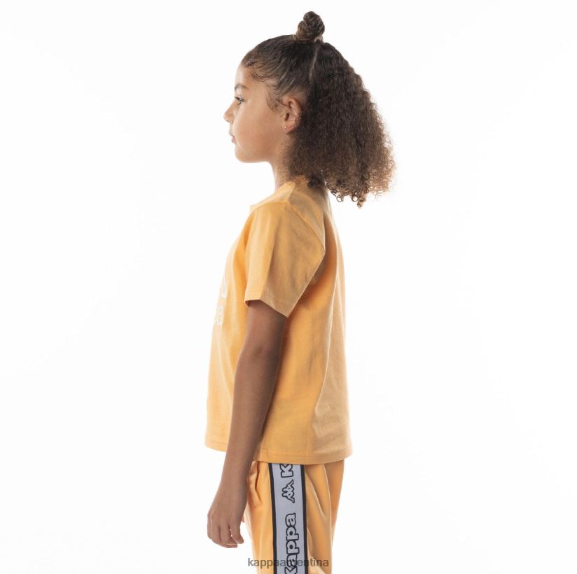 Kappa niños camiseta bant con cinta del logo para niños naranja claro 2FJJXV675