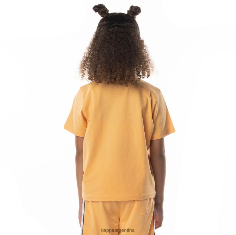 Kappa niños camiseta bant con cinta del logo para niños naranja claro 2FJJXV675