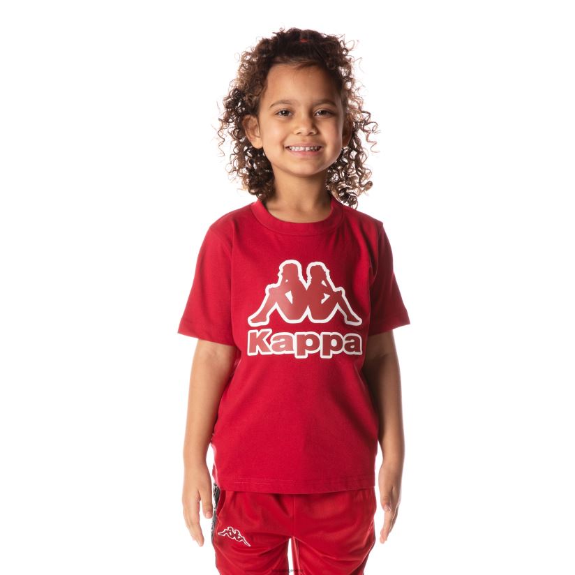 Kappa niños camiseta bant con cinta del logo para niños rojo 2FJJXV711