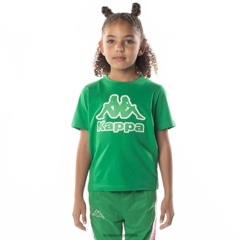 Kappa niños camiseta bant con cinta del logo para niños verde 2FJJXV708