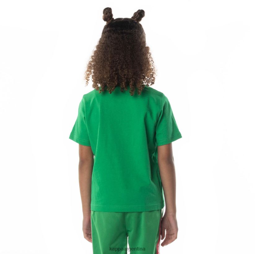 Kappa niños camiseta bant con cinta del logo para niños verde 2FJJXV708