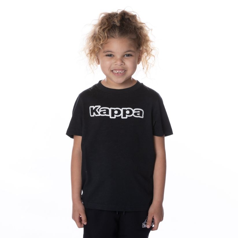 Kappa niños camiseta con logo cabal para niños humo negro 2FJJXV655