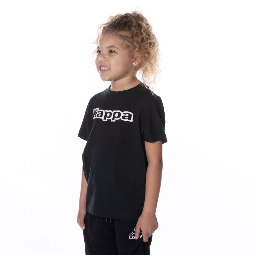 Kappa niños camiseta con logo cabal para niños humo negro 2FJJXV655