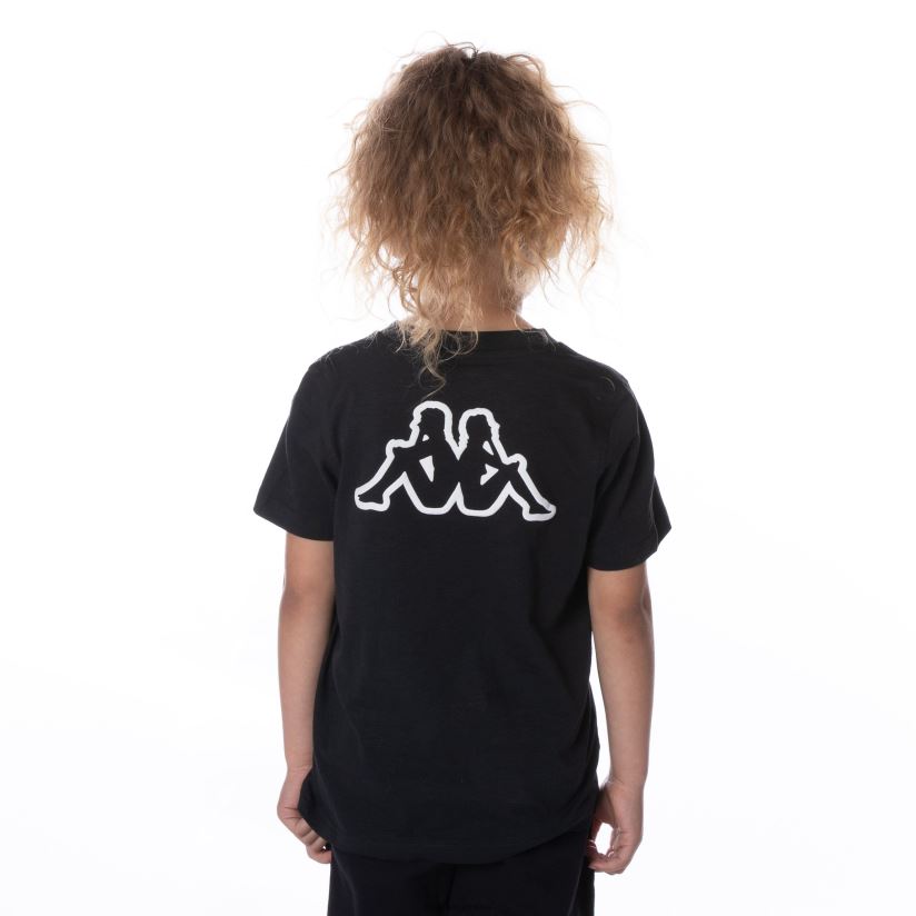 Kappa niños camiseta con logo cabal para niños humo negro 2FJJXV655