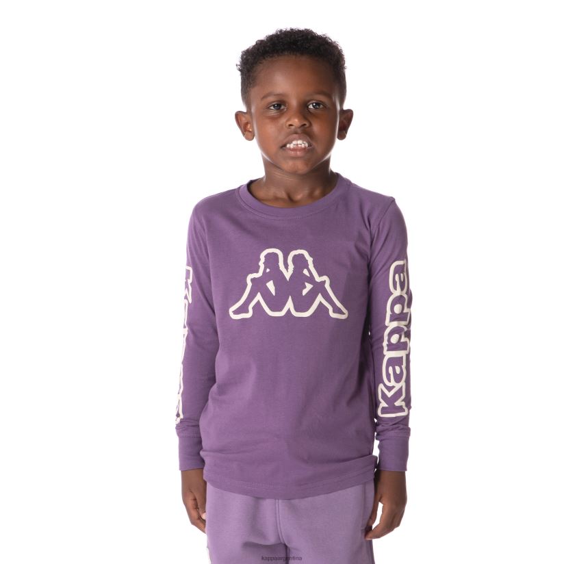 Kappa niños camiseta con logo para niños púrpura 2FJJXV661