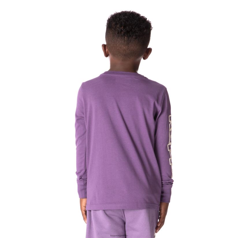 Kappa niños camiseta con logo para niños púrpura 2FJJXV661
