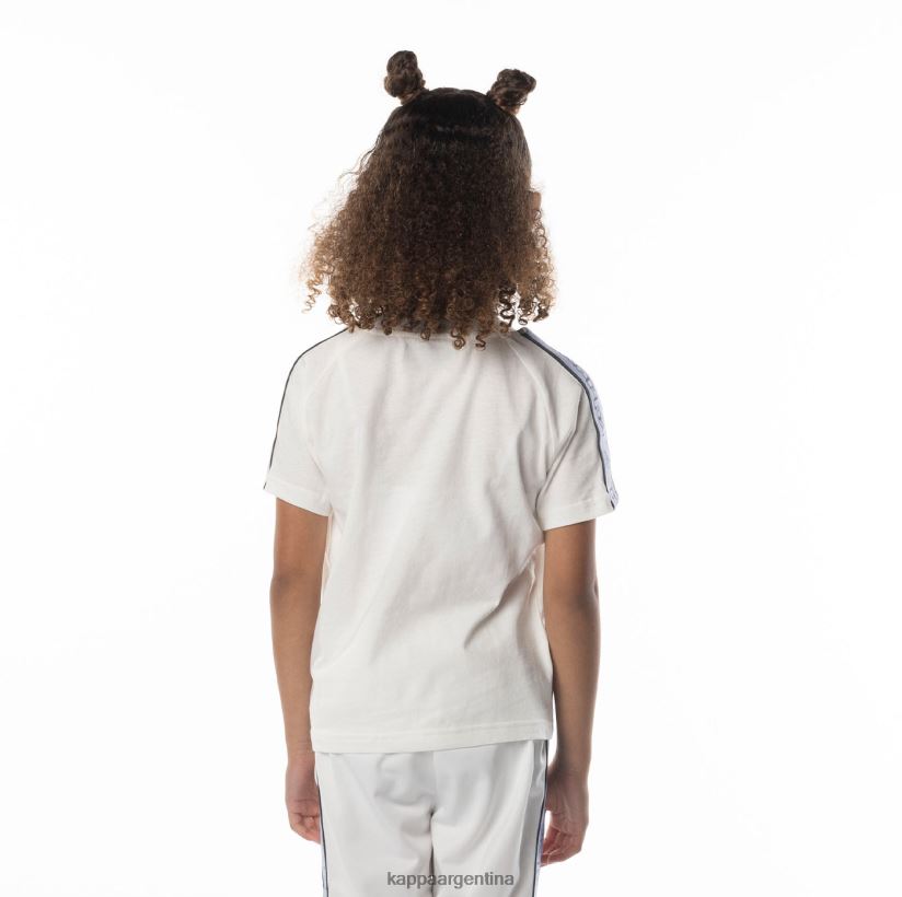 Kappa niños camiseta con logo y cinta para niños avirec 2 blanco azul 2FJJXV683